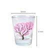 1 kus malý 60ml 2oz sklenice na panáky s motivem třešňového květu sakura měnící barvu za studena
