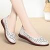 Hollow single shoes spring and summer new breathable sandals soft sole non-slip middle-aged and elderly shoes