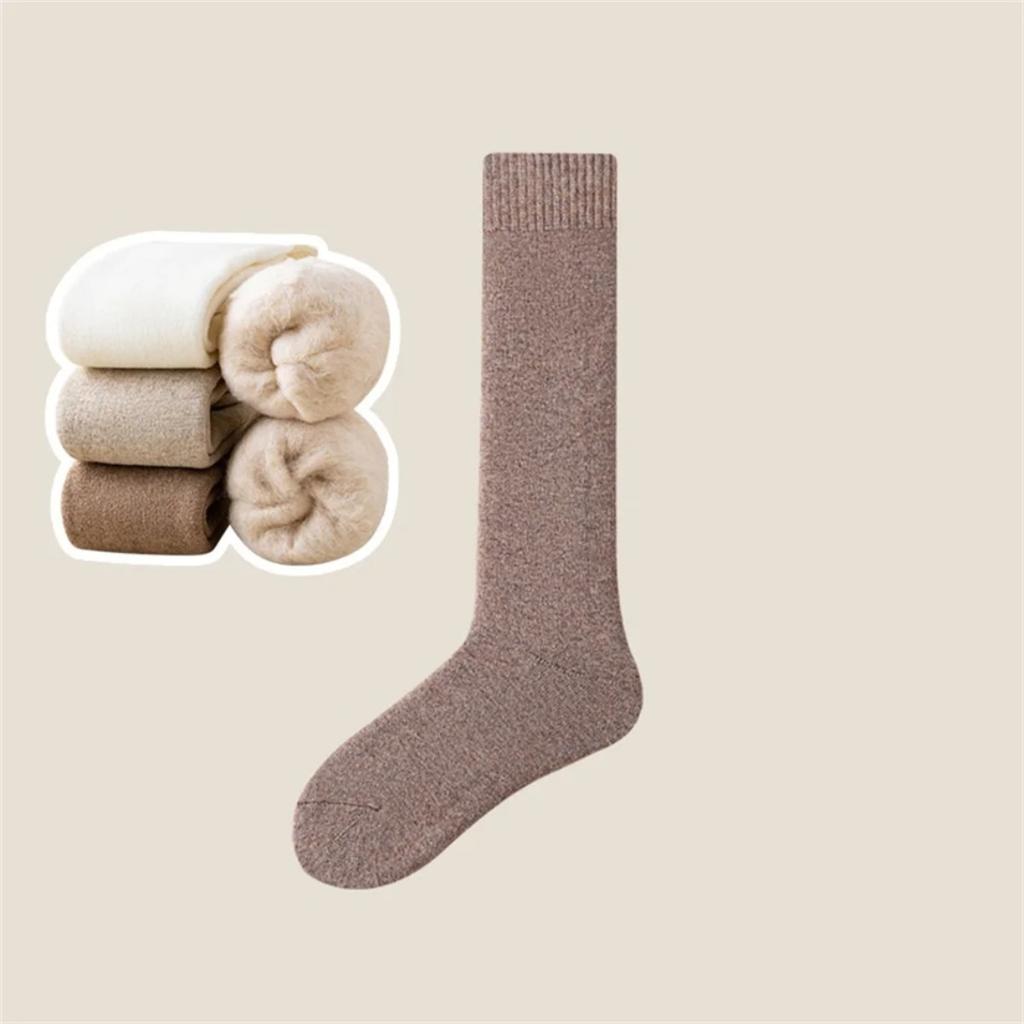 Winter Socks Wool Thermal Socks Knee-High Loop Long Stockings Uses For Casual Cold Weather Everyday Use
