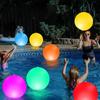 Solar Powered Inflatable Ball with Remote Control 16 Colors Luminous 3 Working Modes Waterproof Floating Swimming Pool Party Decoration