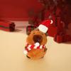 PP Cotton Christmas Capybara Pendant Cartoon Plush Animal Key Ring  Festival Gifts