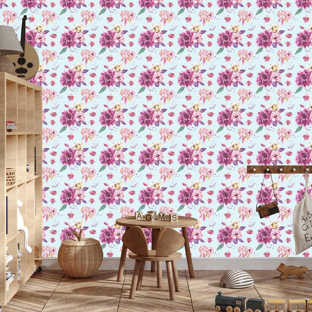 Wallpaper Bouquet of Flowers in Vintage Style for Living Room and Bedroom 50x1000