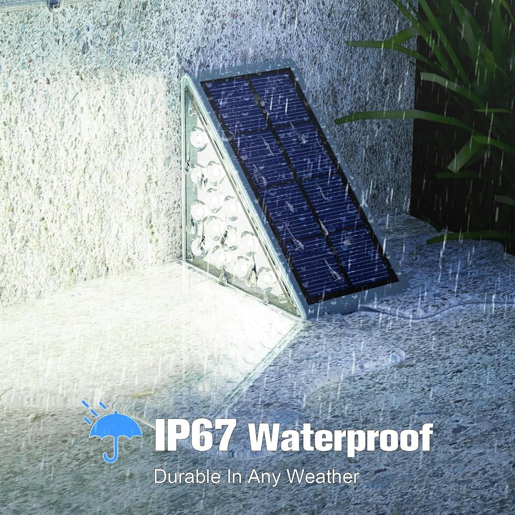 1Pc Solar Stair Lights ,LED Solar Step Lights Outdoor Waterproof ,Outdoor Light Decor for Garden Stair, Deck, Front Step, Front Porch, Patio