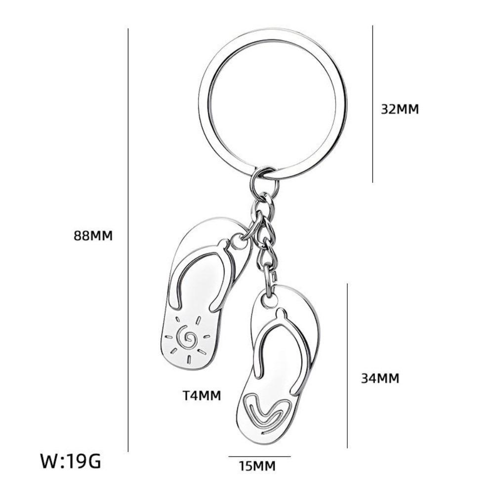 Portable Simulated Car Model Keychain Zinc Alloy Bag Charming Beach Slippers Pendant for Women Men