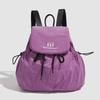 Casual backpack women's high-value large-capacity trendy and cool going out commuting backpack, simple and versatile washed cloth bag