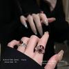 Red Irregular Ring Niche Design Ins Cold Wind High Sense Ring Fashion Temperament Open Ring Women