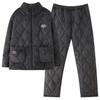 [Super thick] Coral fleece pajamas men's winter three-layer padded thickened padded jacket warm loungewear set winter