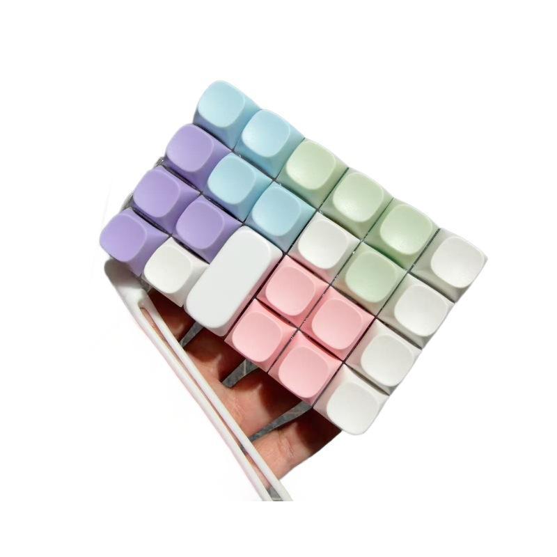 Fidget Button Keychain Toy Mini Keyboard Shape Stress Relief Sensory Toy for Kids Party Bag Fillers Gift