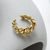 Copper Twisted Wire Twist Ring For Women Gift Irregular Geometry Jewelry Accessories Dropshipping