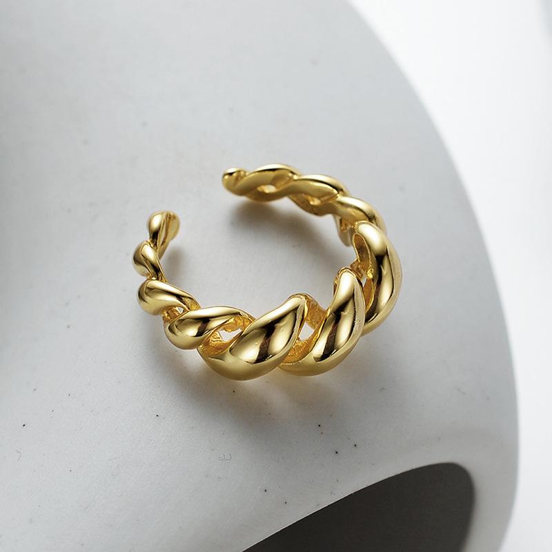 Copper Twisted Wire Twist Ring For Women Gift Irregular Geometry Jewelry Accessories Dropshipping
