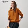 Komongboka Women's 2026 Autumn/Winter Hooded 100% Wool Knit Sweater