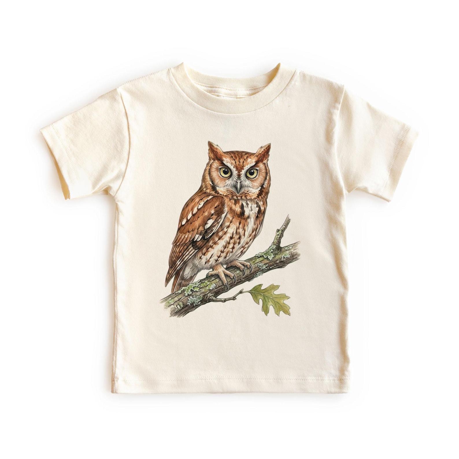 Eastern Screech Owl Birds Of Prey Guide Gift Unisex Adult Youth Birding T-Shirt 100
