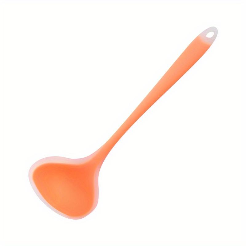 Large Capacity Heat-Resistant Premium Silicone Soup Ladle - Easy-Clean Kitchen Spoon for Cooking & Serving