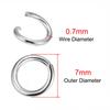 100-300 Pezzi 3-12mm Acciaio Inossidabile Anelli Aperti Divisi Anello O Connettore per Collana Bracciale Gioielli Componenti per Creazione All'ingrosso