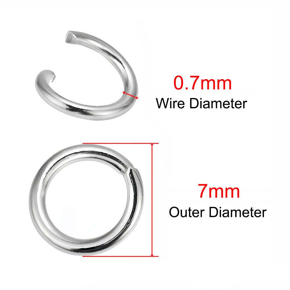 100-300 Pezzi 3-12mm Acciaio Inossidabile Anelli Aperti Divisi Anello O Connettore per Collana Bracciale Gioielli Componenti per Creazione All'ingrosso