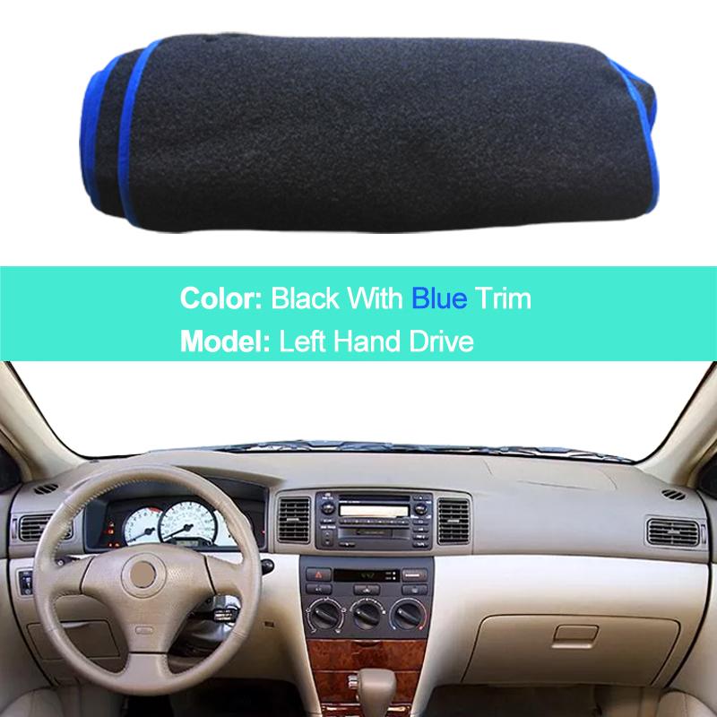For Toyota corolla Altis Runx Allex 2003 - 2007 LHD RHD 2 Layers Car Dashboard Cover Carpet Cape Rug Shade Carpet Dashmat Pad