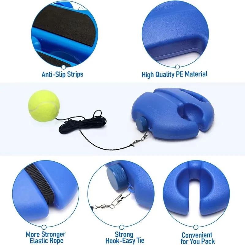 Professional Tennis Training Aids Bases With Elastic Rope Ball Practice Self-Duty Rebound Tennis Trainer Tennis Practice Tool