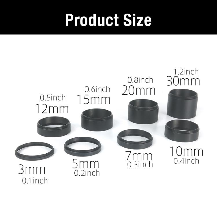 8 Stück Teleskopadapter Verlängerungstubus Set M48x0.75 3/5/7/10/12/15/20/30mm Metall Verlängerungsringe für Kameras Okulare