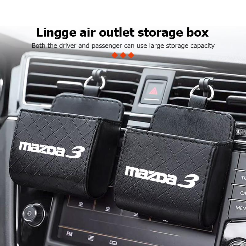 For Mazda Car Air Outlet Storage Box Phone Lipstick Lighter Organizer CX-3 CX-4 CX 5 CX-7 CX-8 CX-9 Demio Axela Atenza