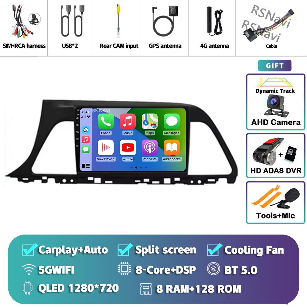 Android 14 Carplay Car Radio For Hyundai Sonata 9 2015 - 2018 Multimedia Video Player Navigation GPS Stereo 2Din Head Unit Auto