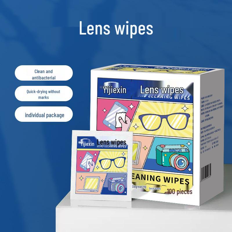 

Одноразовые салфетки для линз с защитой от запотевания - Цельная влажная салфетка для чистки очков