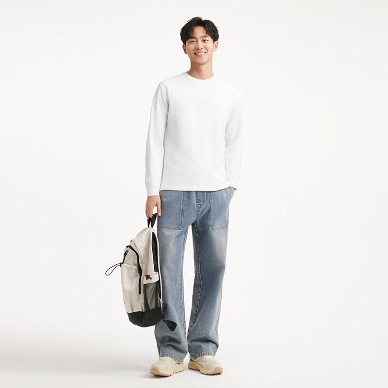 Hotwind Men's Basic Crew Neck Long-Sleeve T-Shirt