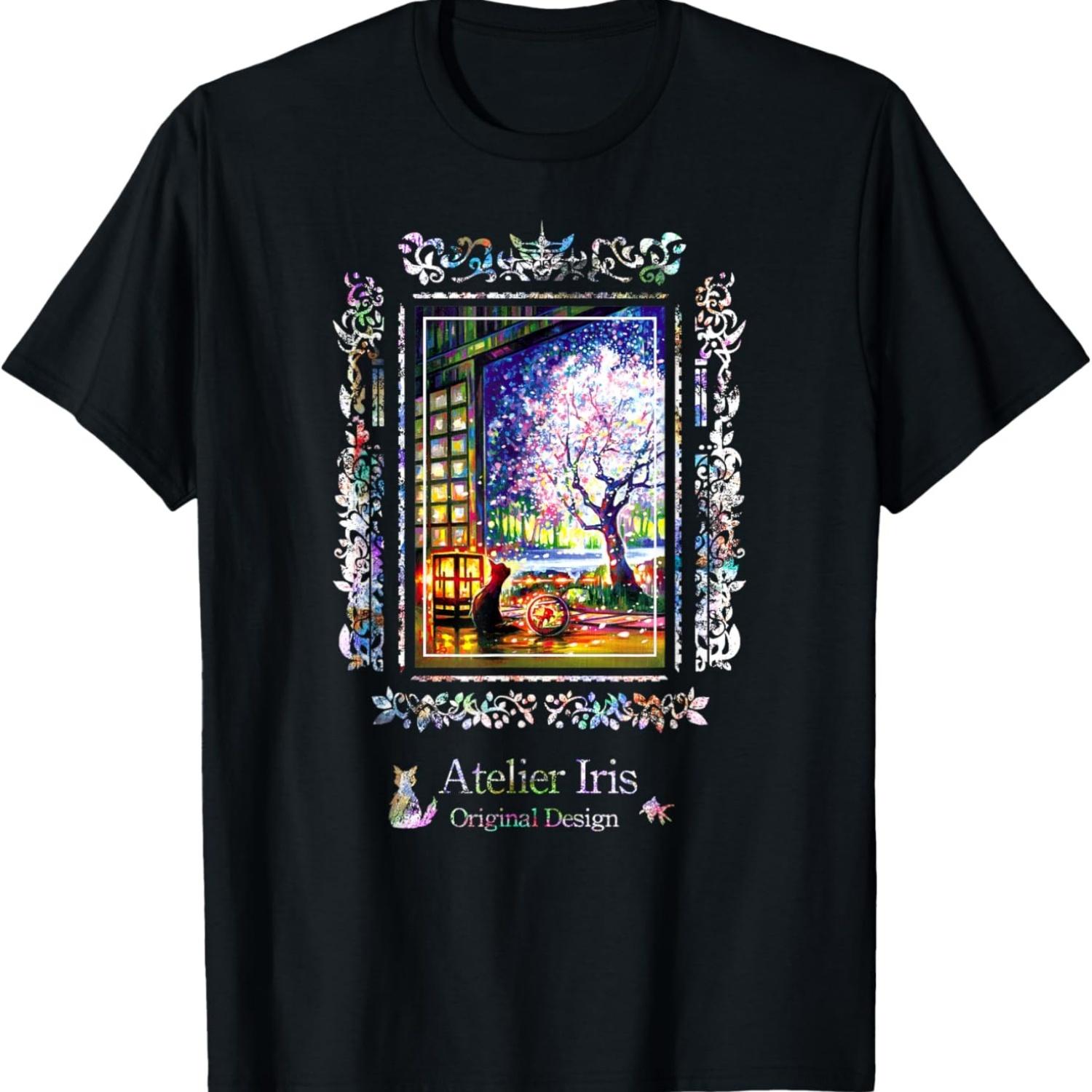 

Nagaminoya Cherry Blossoms, Cats, Goldfish T-Shirt(1) S чёрный