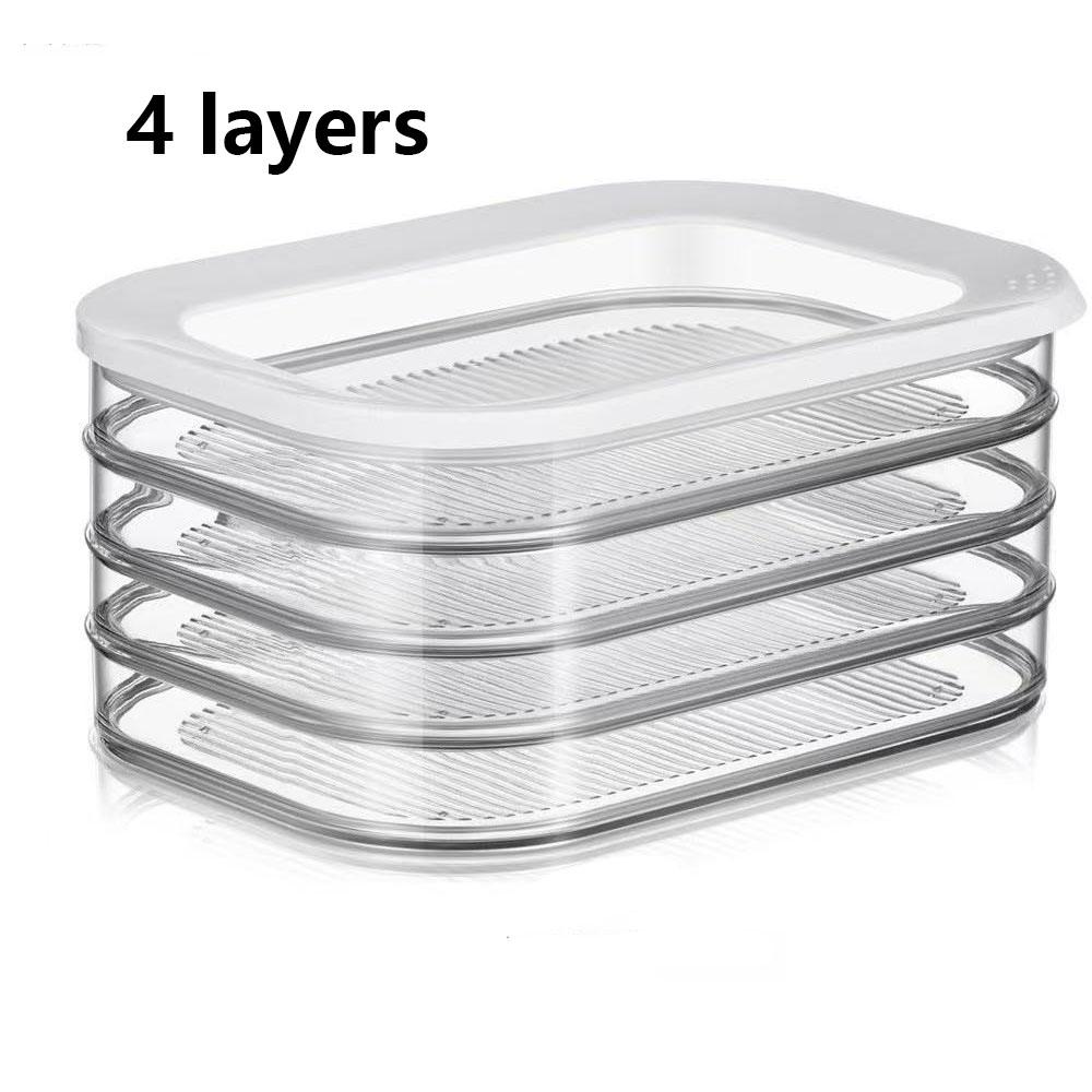 Meat Container for Fridge Bacon Lunch Meat Container for Refrigerator Meal Prep Containers Stackable Food Storage Boxes with Lid