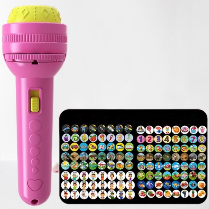 Kids Projection Flashlight Fun Bedtime Stories Toy For Early Learning.