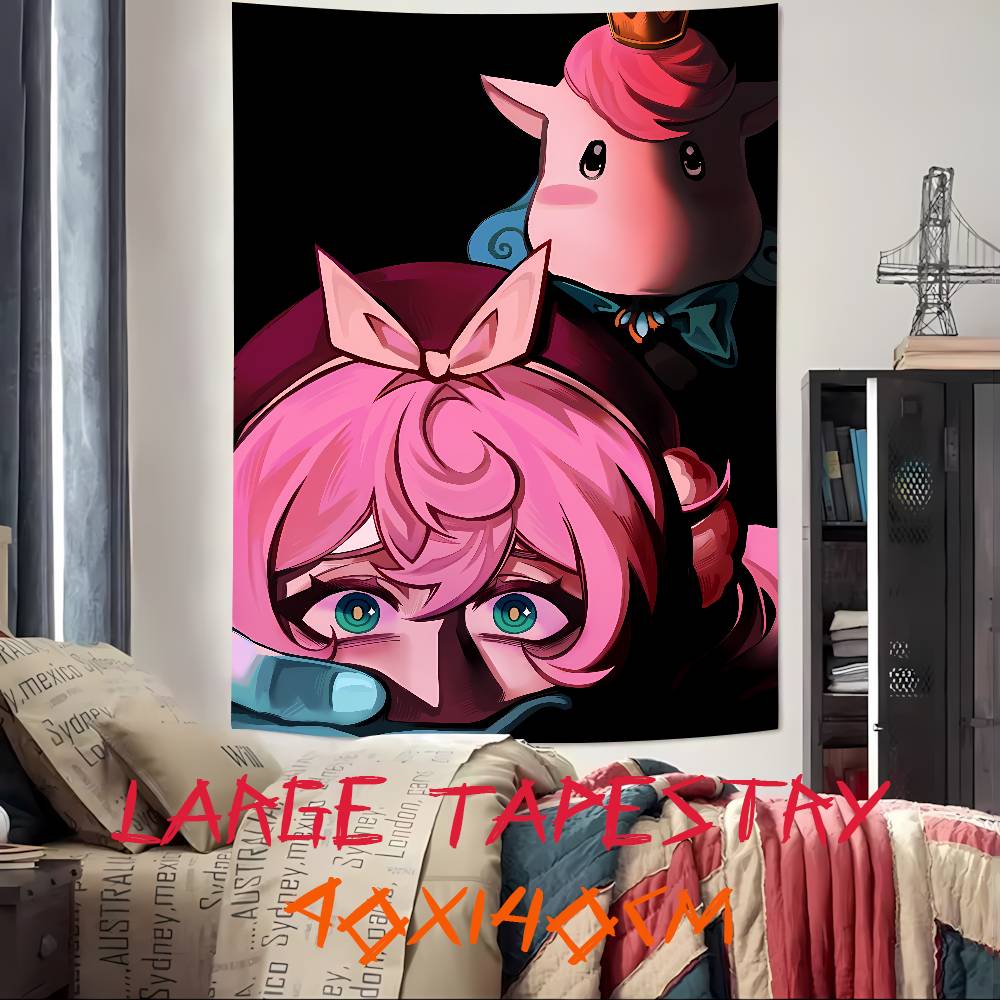 

Kawaii Girl Hot Hyacine Tapestry Decoration Bedroom Dormitory Background Cloth Holiday Home Party Living Room Club Tapestry 74x94cm(29x37in)