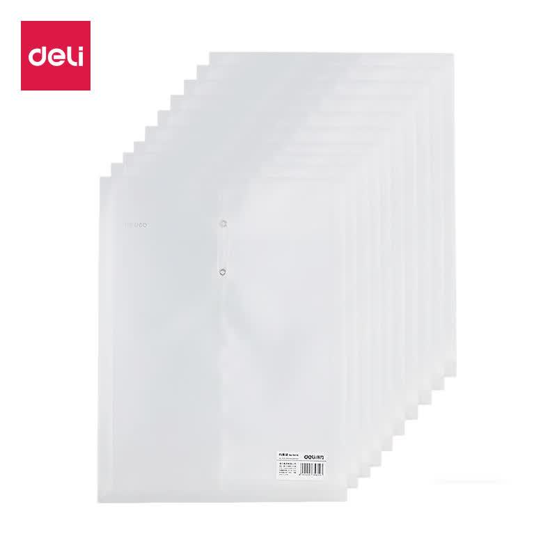 Deli A4 Transparent Waterproof Document Folder (12-Pack)