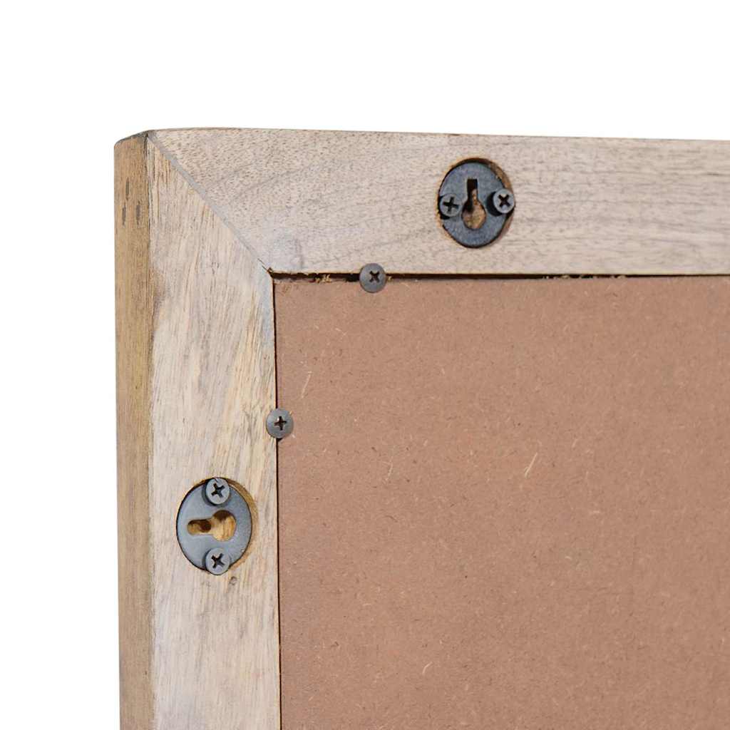 Wall Mirror Bleached White 70 x 50 cm Engineered Wood and Glass