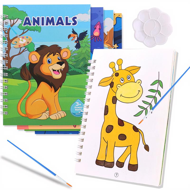 High-Quality 4Pcs/Set High-Quality Cartoon High-Quality Coloring High-Quality Books Self-assembly High-Quality Watercolor High-Quality Painting