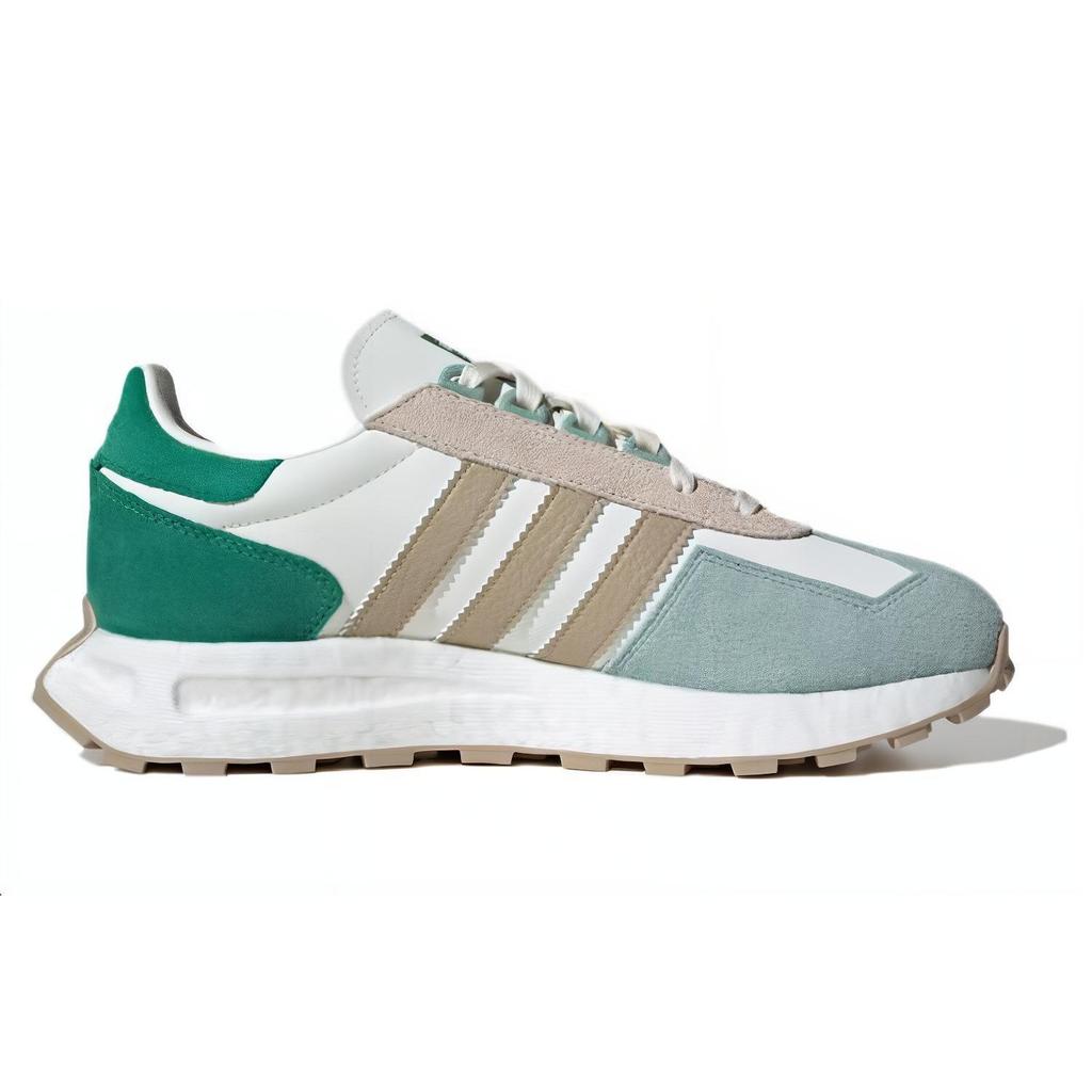 adidas Originals Retropy E5 Synthetic Leather Comfortable Versatile Low-Top Lifestyle Casual Shoes Unisex Casual Shoes Off-White Green IH3401