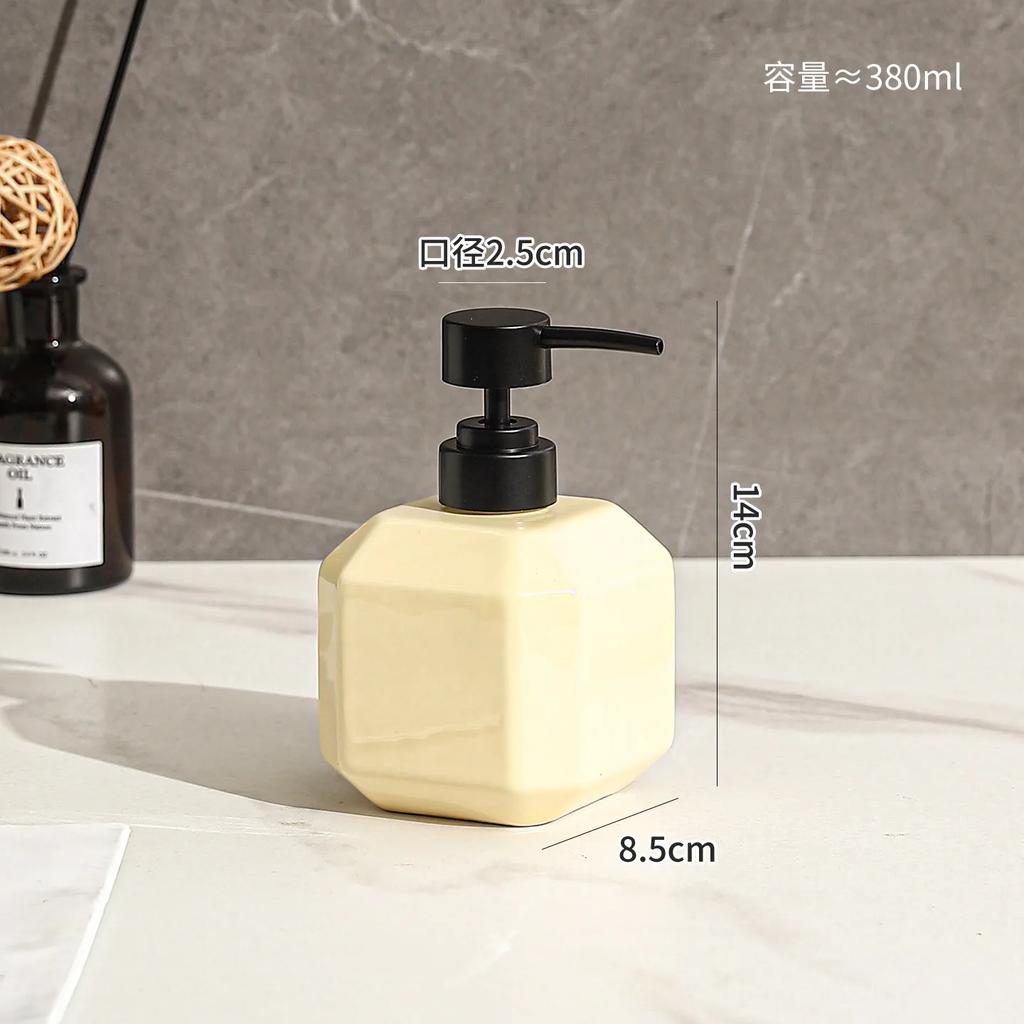 181ml soap dispenser Ceramic lotion bottle hotel household hand soap shampoo body wash dispensing bottle bathroom press bottle