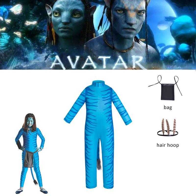 Exquisite Avatar Cosplay Suit For Halloween Party Unisex Kids Jumpsuit Set