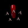 10Pcs Nail Art Alphabets Three-dimensional Shining Hollowed Out DIY Nail Golden 26 Alphabets Letter Rhinestones