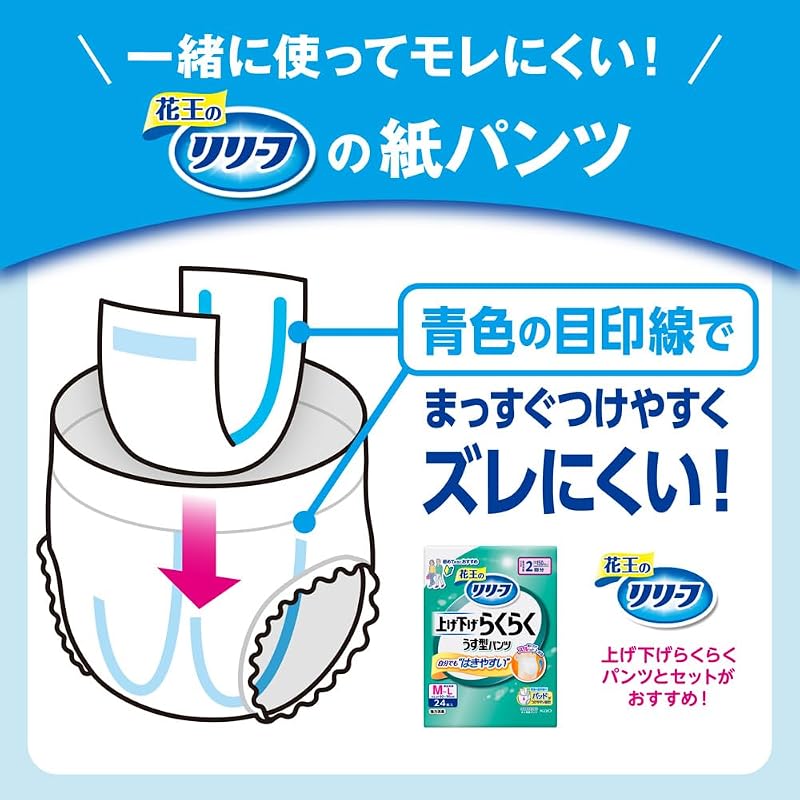 Relief Disposable Diaper Pads, Stay In Place, Super Secure, 2 Uses, 50 Pads []