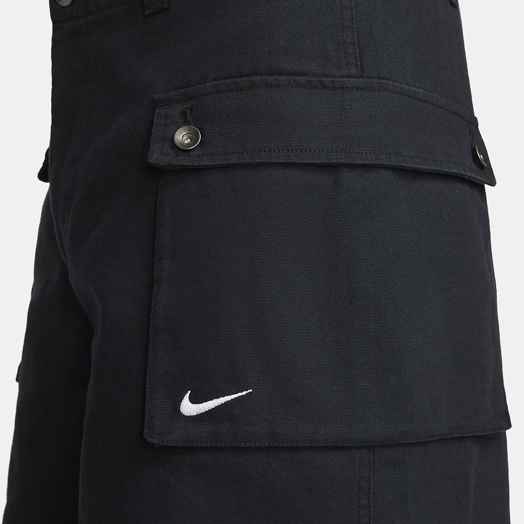Nike Solid Color Brand Logo Pocket Button High Waist Athletic Training Shorts Men Shorts Black FJ7137-010