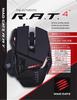 Mad Catz R.A.T.4 Plus Gaming Mouse, FPS, 7200DPI, Continuously Adjustable DPI, Sniper Aim Button, PS4