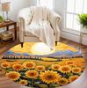 Sunflower Rugs Sofa Table Non-slip Round Carpets Chair Floor Mat Gift Child Play Mat Rug Living Room Bedroom Carpet Home Decor