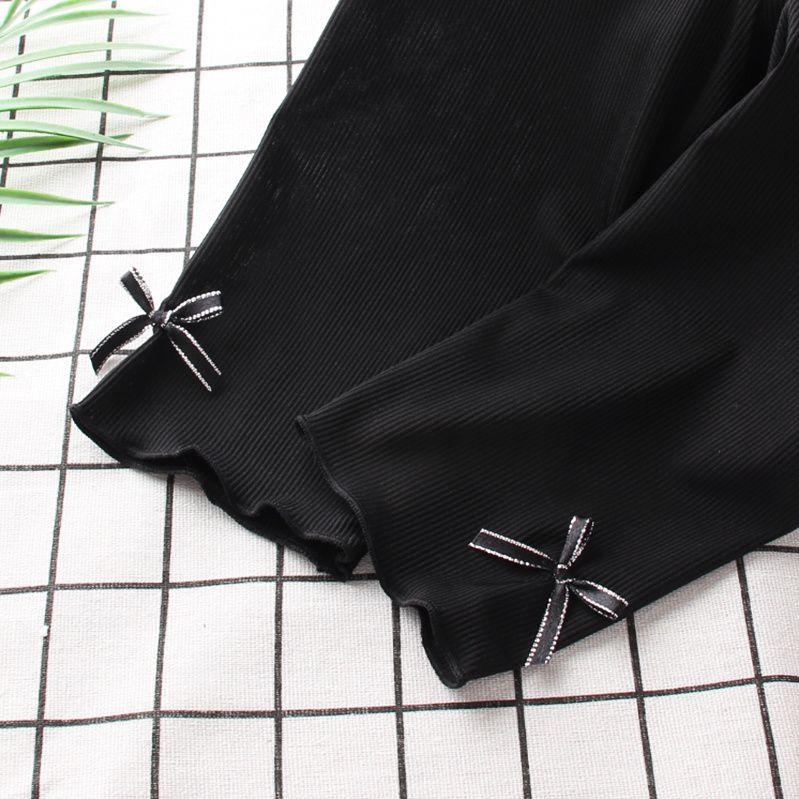 

Детские леггинсы летнего стиля, леггинсы Ice Silk для девочек, тонкие брюки для верхней одежды, милые для детей 130 чёрный