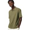 X JW Anderson Collaboration SS25 Embroidered Logo Half Button Short Sleeve Polo Shirt Unisex Polo Shirts Olive-Green 476227-57
