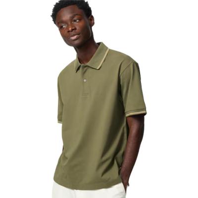 X JW Anderson Collaboration SS25 Embroidered Logo Half Button Short Sleeve Polo Shirt Unisex Polo Shirts Olive-Green 476227-57