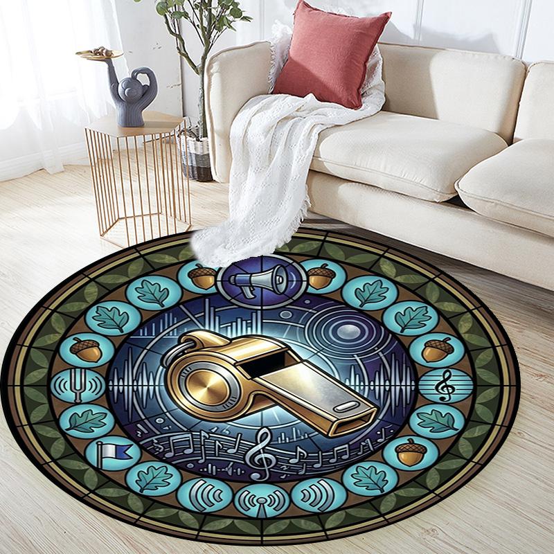 Musicians Legacy Round Area Rug Under Office Chairs Bedroom Living Room Home Decor