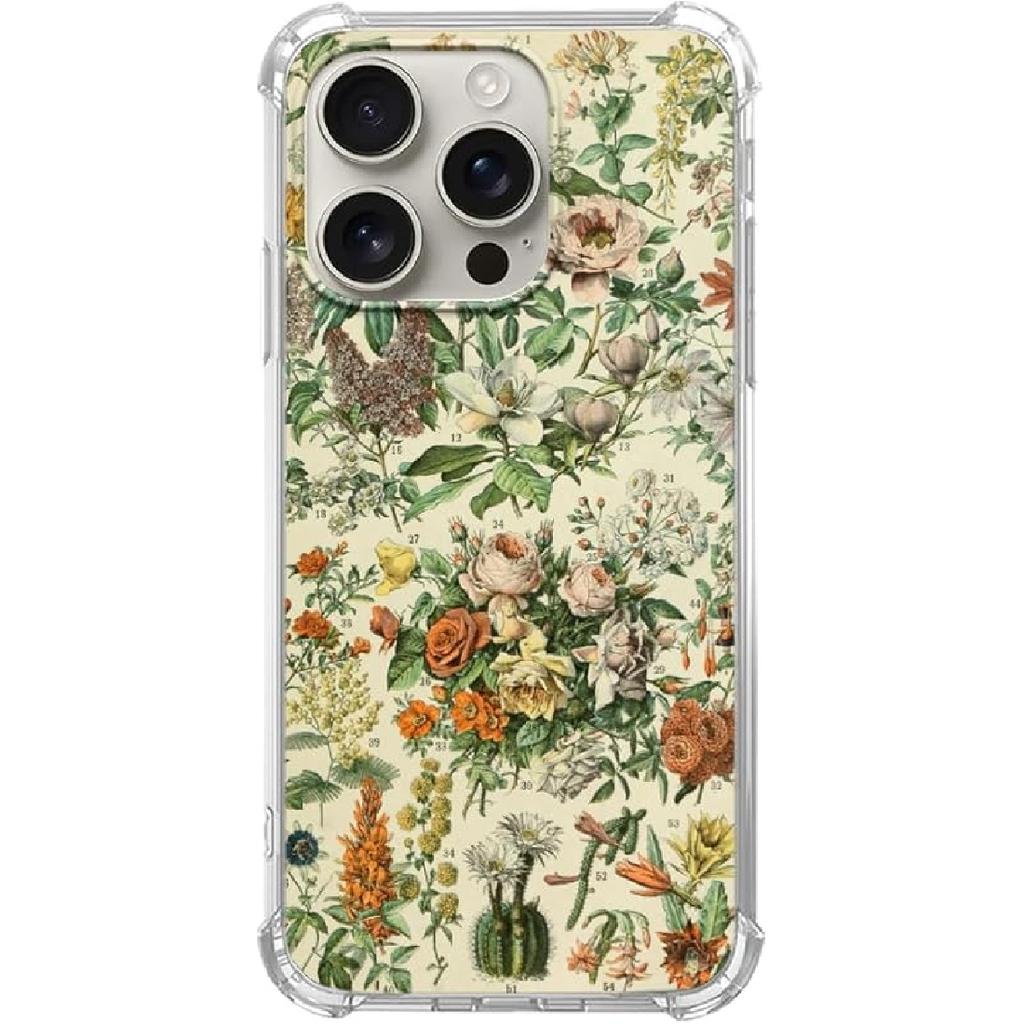 Water Lilies Aesthetic Phone Case Compatible with iPhone 16 Pro, Vintage Oil Painting Art Phone Case for iPhone 16 Pro, Cool Trendy TPU Bumper Case