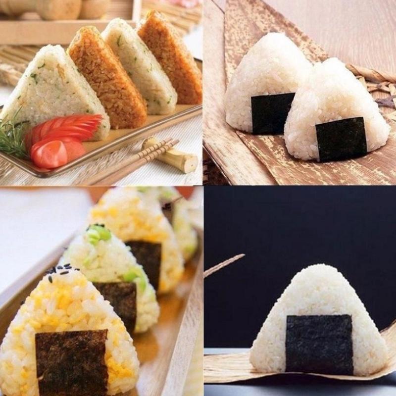 2PCS Triangle  Bear Heart Flower Shape Sushi Mold Onigiri Rice Ball Bento Press Sushi and Ball Maker Mould DIY Tools Set Kitchen Accessories