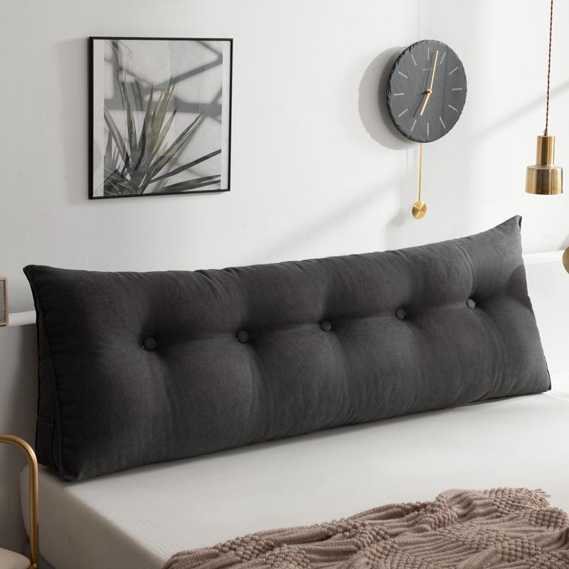 Korean Velvet Nordic Triangle Headboard Cushion: Removable, Washable, Tatami Soft Pack, Lumbar Support, Large Backrest Pillow