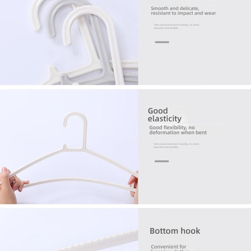 Wide Shoulder Clothes Rack Household Clothes Hanging Non Slip Dormitory Plastic Clothes Support Drying Clothes Coat Rack Storage