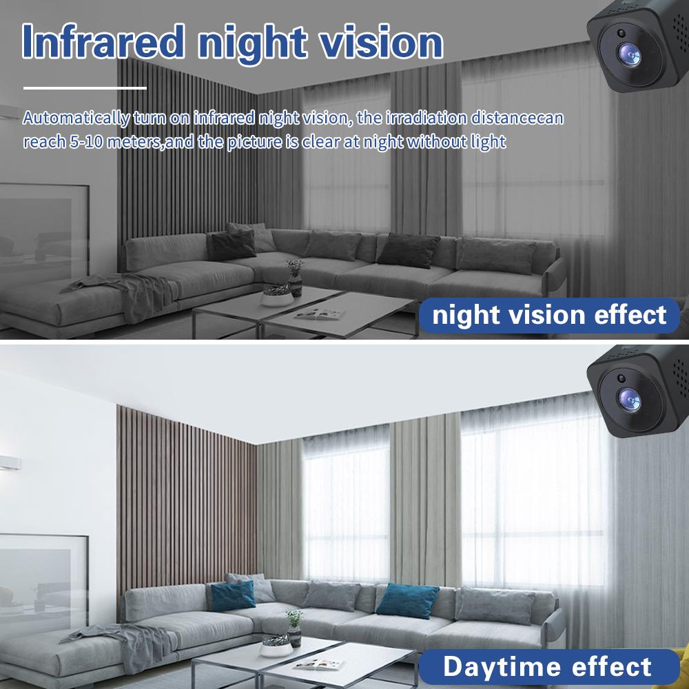 Mini Kamera Bezpieczeństwa do Domu Kamera HD 1080P Kamera Bezprzewodowa WiFi Wewnętrzna z Szerokim Kątem Widzenia Podczerwienią Noktowizja Dwukierunkowy Interkom